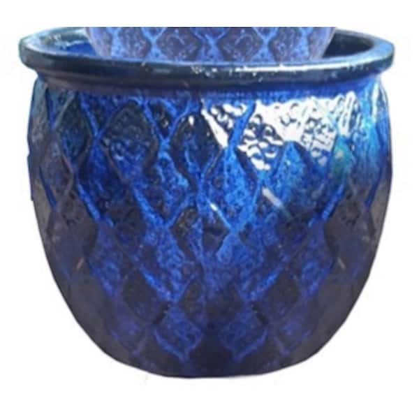 Unbranded Small Ceramic Planter Blue