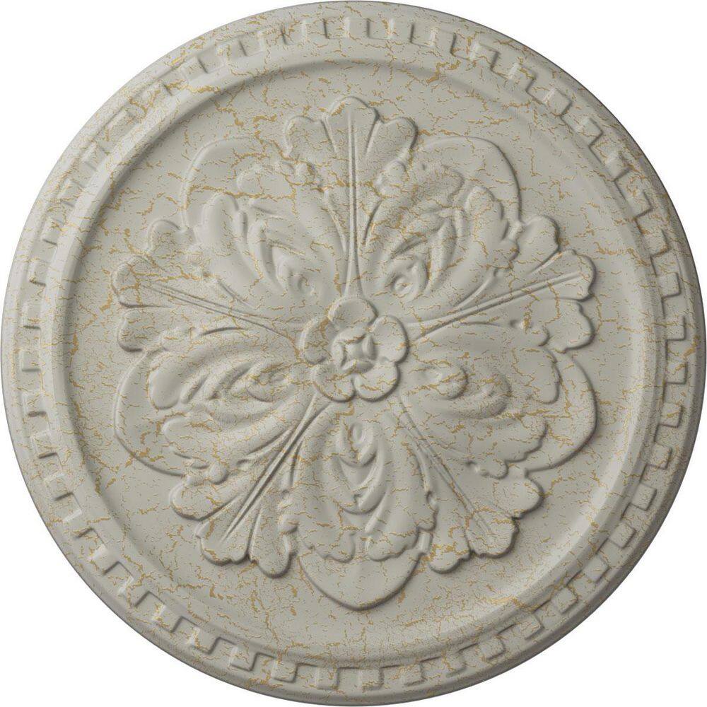 16-7/8 in. x 5/8 in. Emeryville Urethane Ceiling Medallion, Hand-Painted Pot of Cream Crackle price history on PriceWatchPro