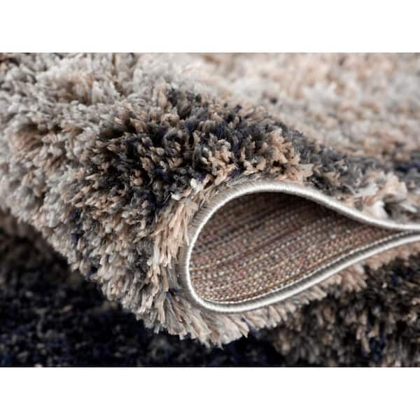 Retro Ivory 6 ft. 6 in. x 9 ft. 4 in. Modern Abstract Area Rug
