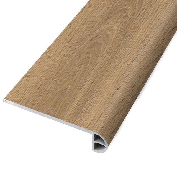 Waterproof Rigid Core Flush Stair Nosing in the color Pure 0.98 in. T x 4.33 in. W x 94 in. L