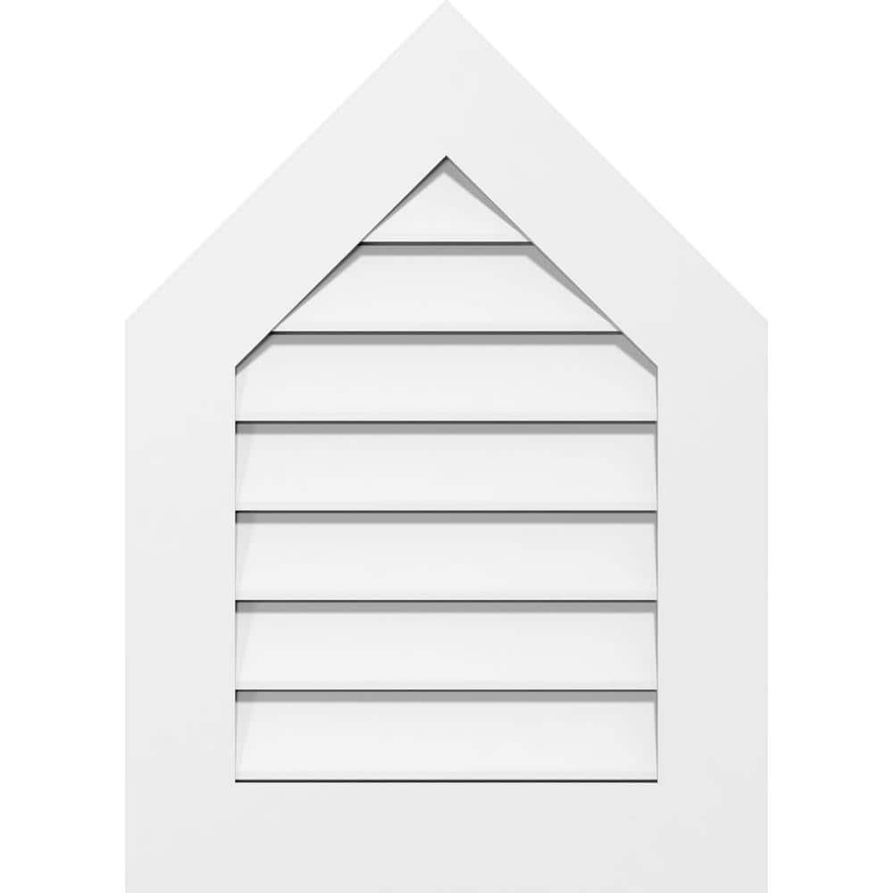 42 in. x 40 in. Peaked Top Surface Mount PVC Gable Vent 7/12 Pitch: Functional with Standard Frame price history on PriceWatchPro