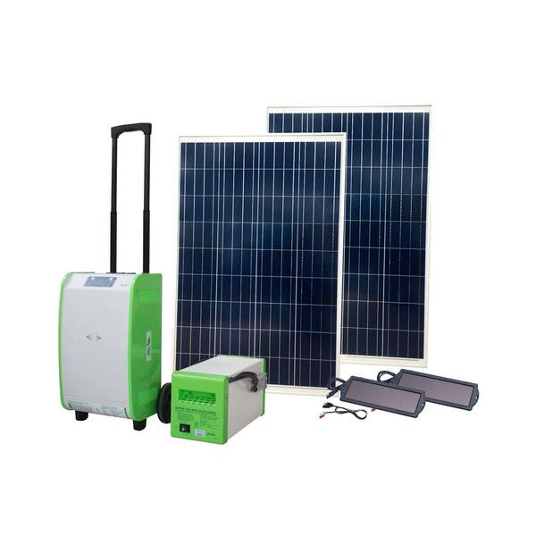 NATURE POWER 1,800-Watt Indoor/Outdoor Portable Off-Grid Solar Generator Kit with Auxiliary Battery Box