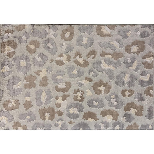 Unbranded Vera Gray Abstract 2 ft. x 4 ft. Area Rug