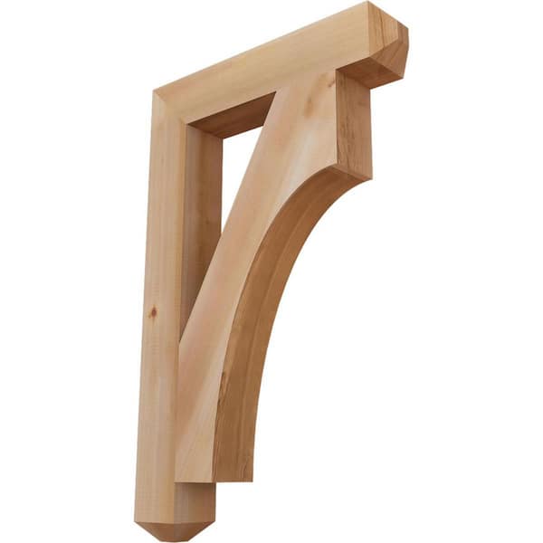 Ekena Millwork 3.5 in. x 34 in. x 22 in. Western Red Cedar Westlake Craftsman Smooth Bracket