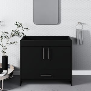 Pacific 40 in. W x 18 in. D x 33.88 in. H Bath Vanity Cabinet without Top in Black