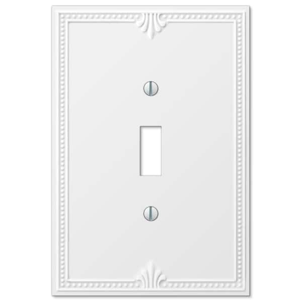 AMERELLE Richmond 1 Gang Toggle Composite Wall Plate - White