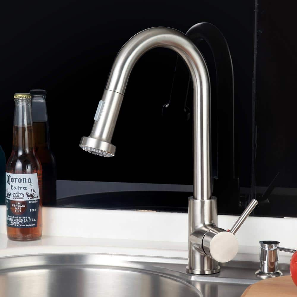 Staykiwi Single Handle Pull Down Sprayer Kitchen Faucet With Advanced 