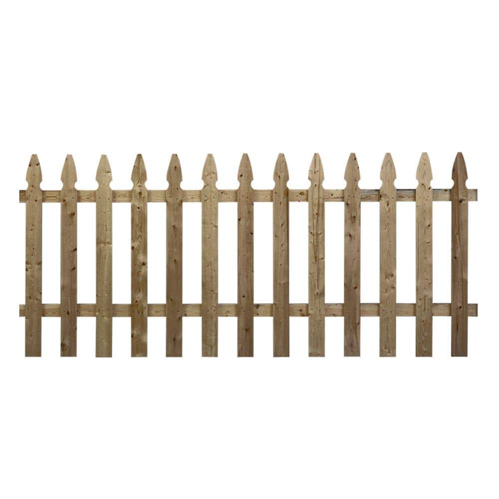 Pressure-Treated Pine French Gothic Fence Panel 73000129.