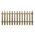 3.5 ft. x 8 ft. Space Picket French Gothic Scallop Wood Fence Panel