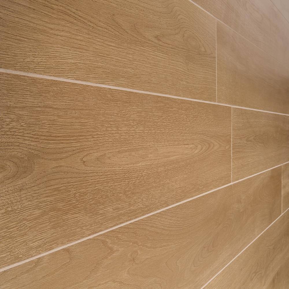 Pale Wood Look Matte Large Format Porcelain Tile