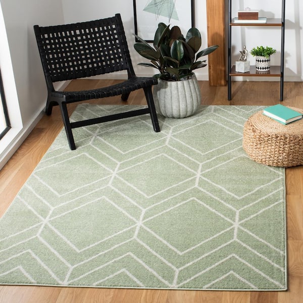 Adirondack Sage/Ivory 3 ft. x 4 ft. Diamond Area Rug
