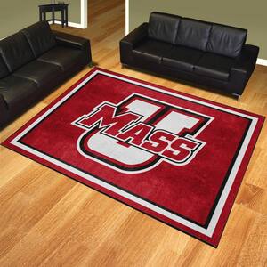 NCAA - University of Massachusetts Red 10 ft. x 8 ft. Indoor Rectangle Area Rug