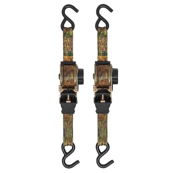 SmartStraps 10 ft. x 1.5 in. Camo Retractable Ratchet Tie Down Straps with 1,000 lb. Safe Work Load - 2 pack