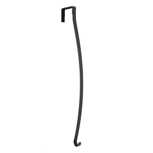 Haute Decor 16.5 in. Matte Black Metal High Profile Wreath Hanger