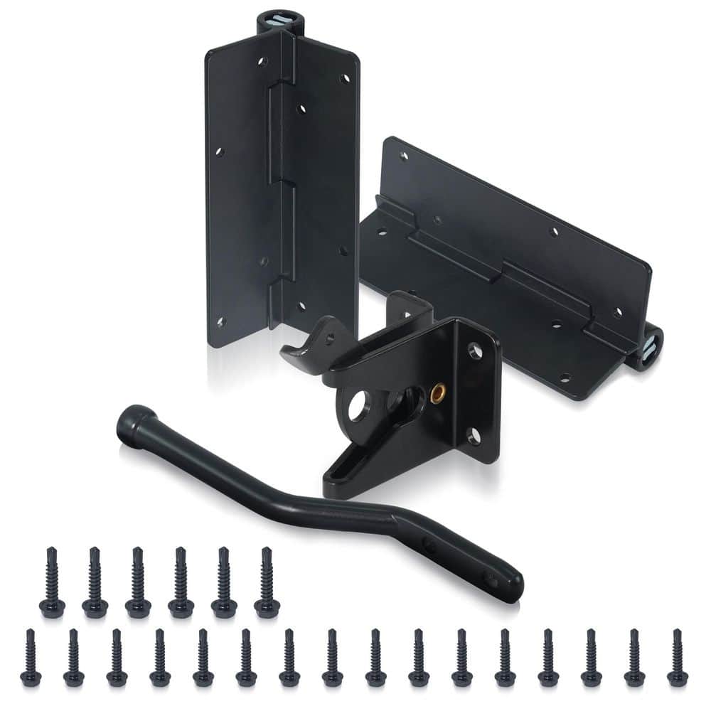 Fencer Wire Heavy Duty Metal Fence Gate Lock and Latch Hardware Kit ...