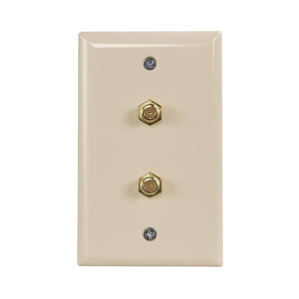 thumbnail image 2 of 25-Pack Logico Snap-In F-Type Keystone Connector Modules - Coax Cable Wall Jacks White 2 of 3