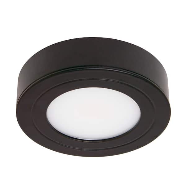 PureVue Dimmable LED Puck Light, Daylight 5000K, Black