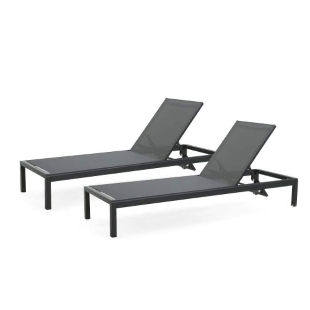 Beach Lounge Chair Set, Adjustable Backrest Height, 2-Piece, Black price history on PriceWatchPro