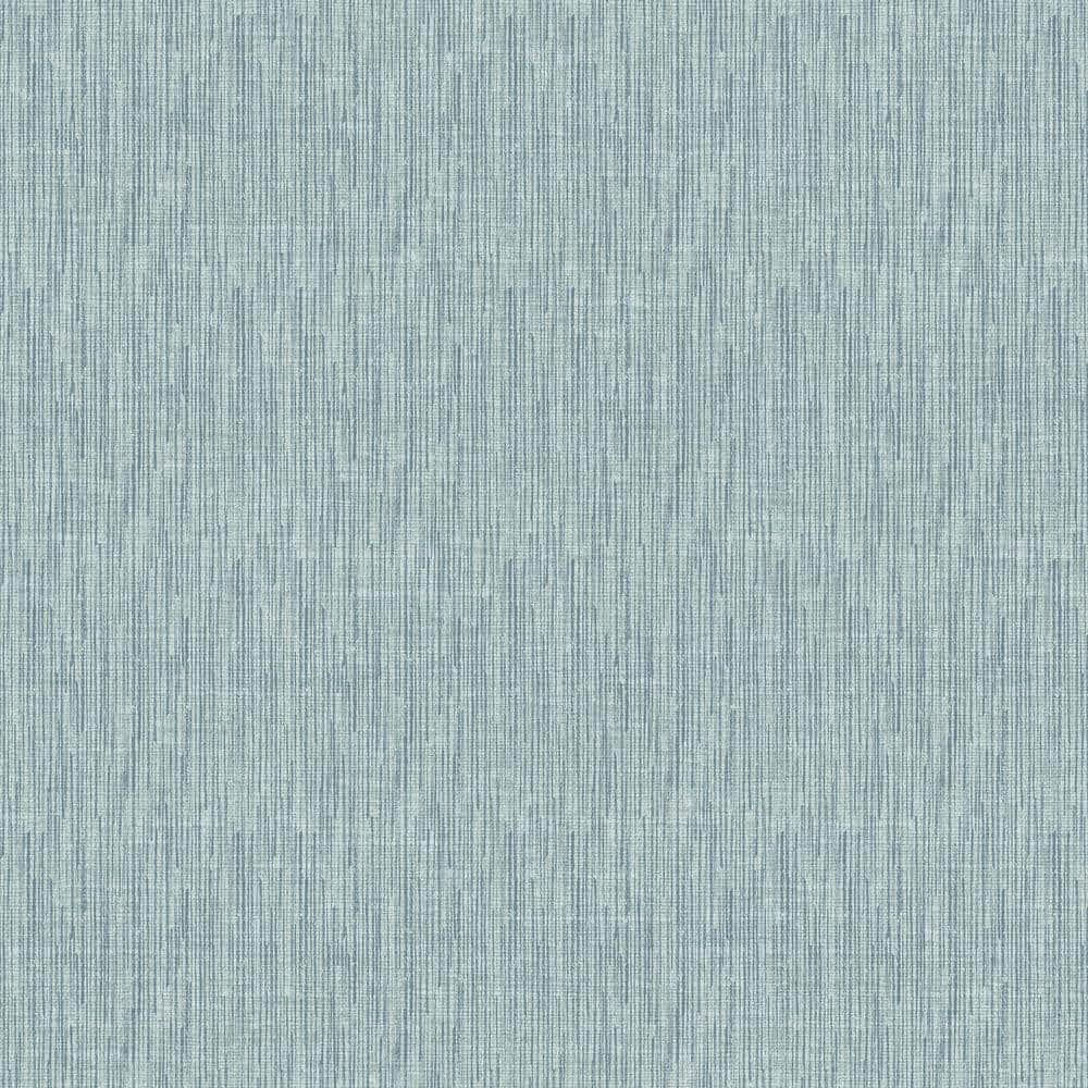 Spring Blossom Collection Plain Linen Effect Blue Matte Finish Non-pasted N