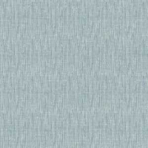 Spring Blossom Collection Plain Linen Effect Blue Matte Finish Non-pasted Non-woven Paper Wallpaper Roll