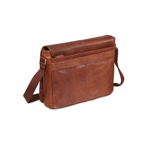 15'' Genuine Leather Men Messenger Bag Laptop Bag Crossbody Bag 1053L