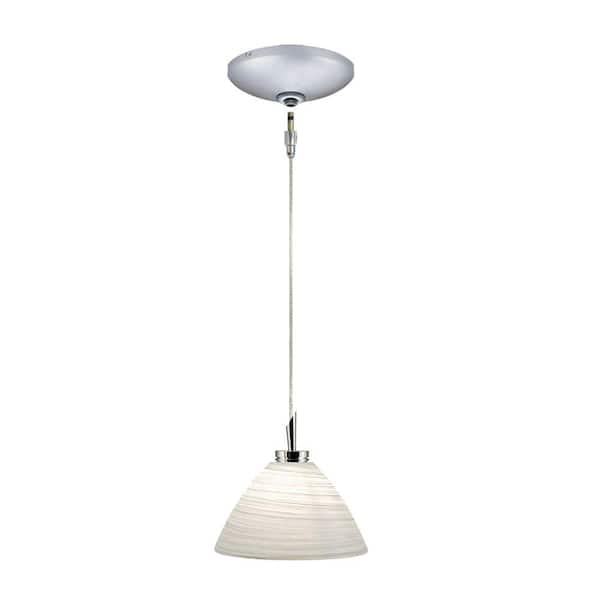 JESCO Lighting Low Voltage Quick Adapt 5 in. x 102 in. Gray Pendant and Canopy Kit