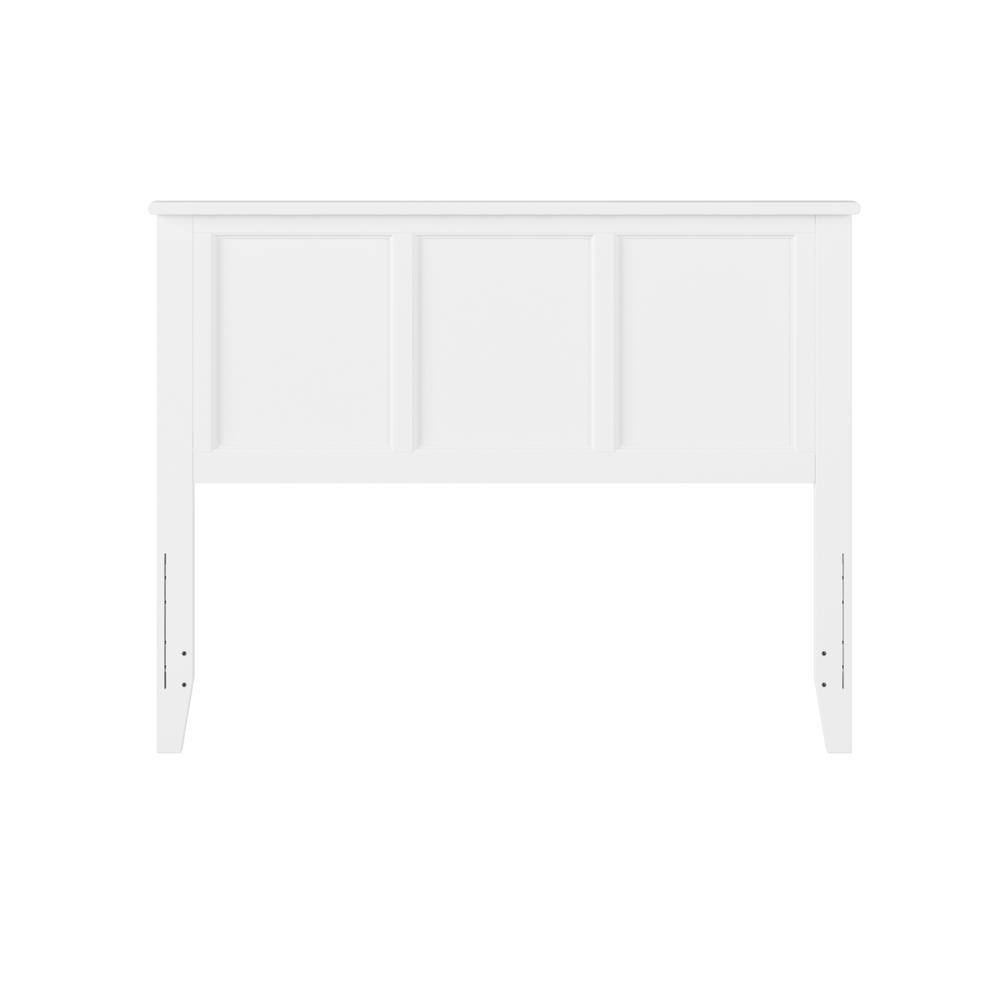 Madison Full White Wood Panel Headboard with USB Charging Station
