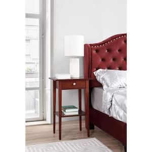 Dalton 1-Drawer Cherry Nightstand (28 in. H x 18 in. W x 14 in. D)