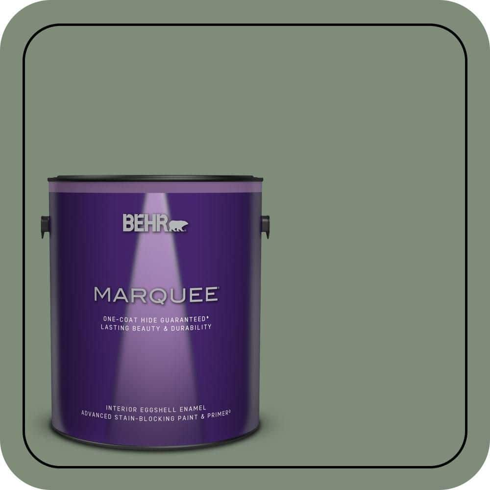 1 gal. #450F-5 Amazon Moss Eggshell Enamel Interior Paint & Primer price history on PriceWatchPro
