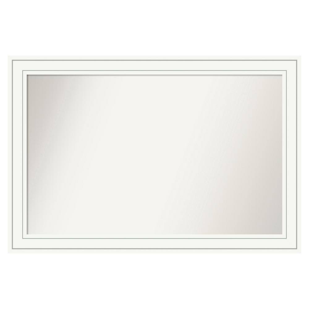 Craftsman White Medium Wood Framed Bathroom Vanity Mirror
