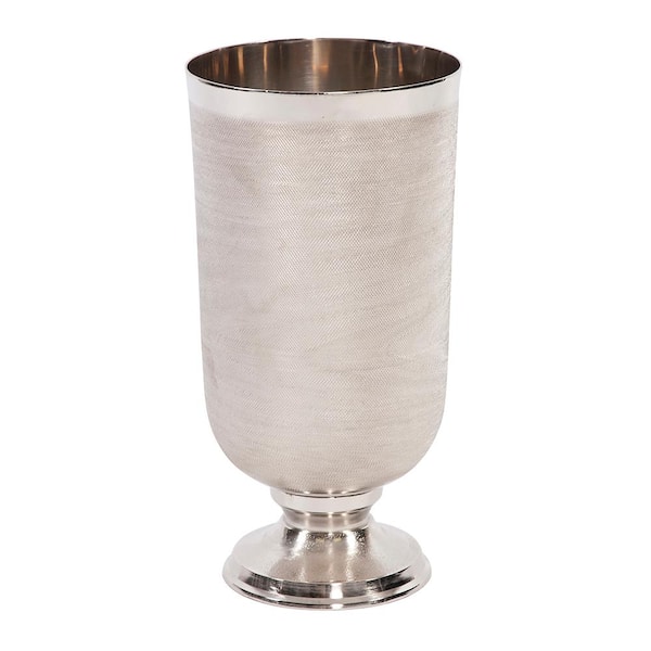 Marley Forrest Textured Silver Metal Chalice Vase, Large