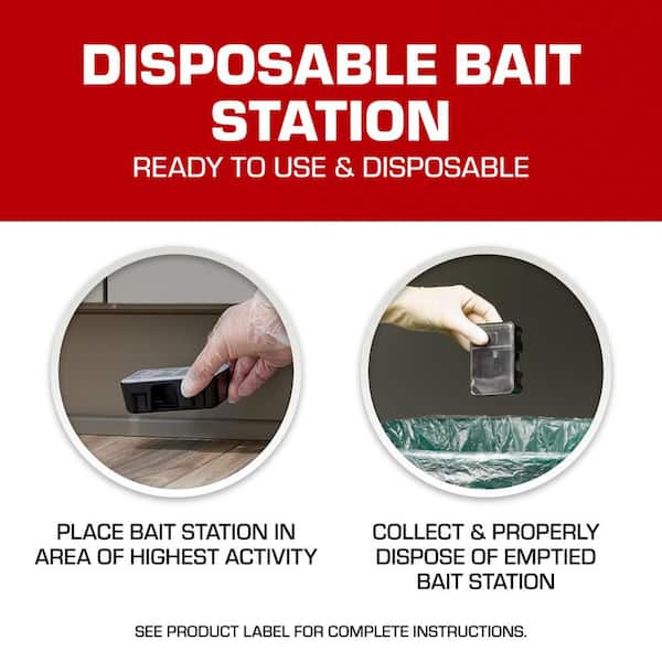 TOMCAT Mouse Killer Child Resistant, Disposable Station, 4 Pre-Filled  Ready-To-Use Animal Bait Stations 037161005 - The Home Depot