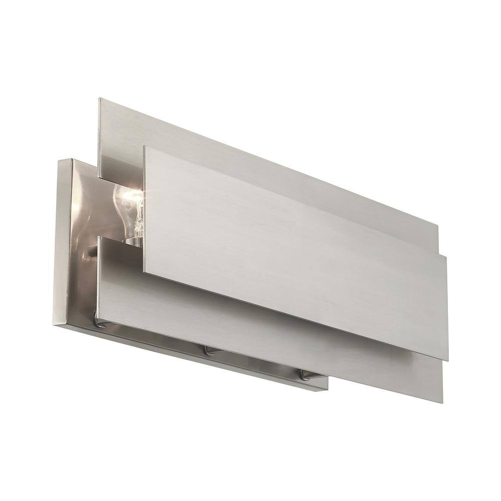 Modern Brushed Nickel 3-Light Vanity Wall Sconce