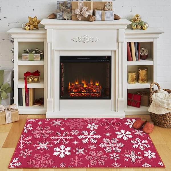 SNOW LEO RED Indoor Floor Mat By Kavka Designs - Yahoo Shopping