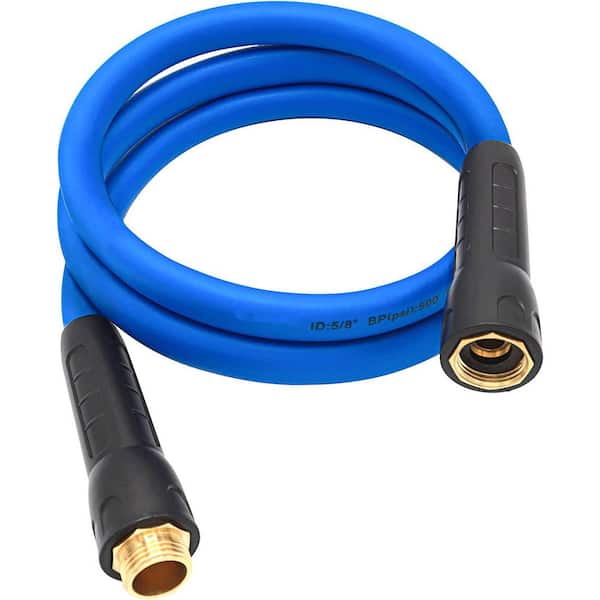 Cubilan 3/4 in. x 6 ft. Heavy-Duty Hybrid Garden Lead Kink Resistant, All-Weather Flexible with Swivel Grip Handle Blue