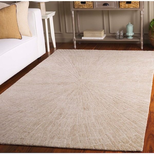 Marquee 8 ft. x 10 ft. Light Green/Beige Radial Abstract Area Rug