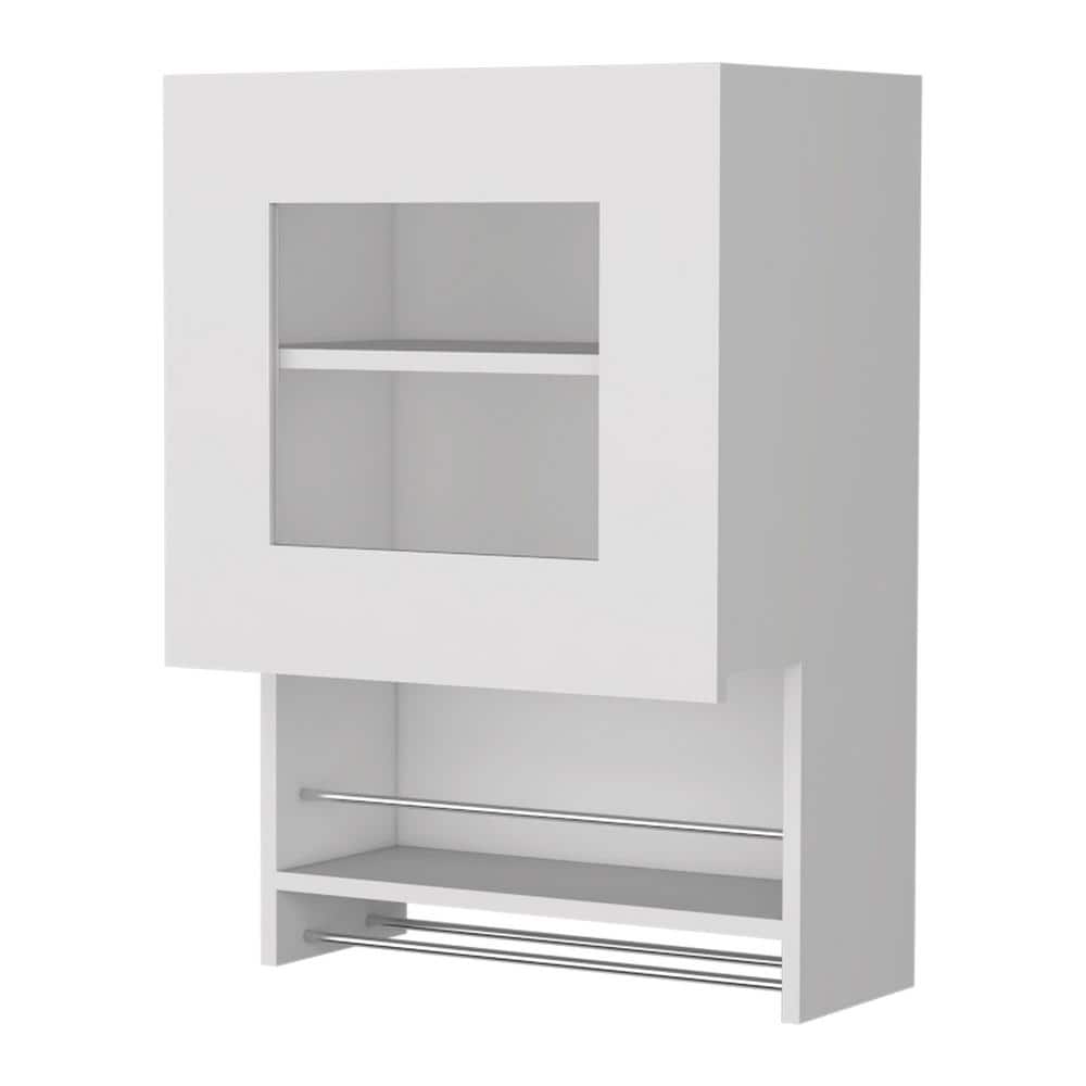 Anky 19.69 in. W x 13.19 in. D x 28.74 in. H Bathroom Storage Wall Cabinet in White with Spice and Towel Rack price history on PriceWatchPro