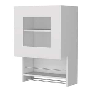 Anky 19.69 in. W x 13.19 in. D x 28.74 in. H Bathroom Storage Wall Cabinet in White with Spice and Towel Rack