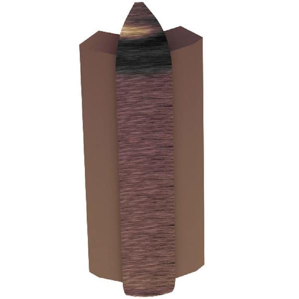 Rondec-Step Brushed Antique Bronze Anodized Aluminum 1/2 in. x 2 in. Metal 135° Outside Corner