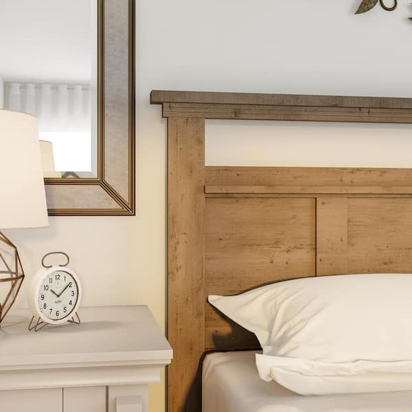 South Shore Versa Weathered Oak Full Queen Headboard 9066256 The Home Depot
