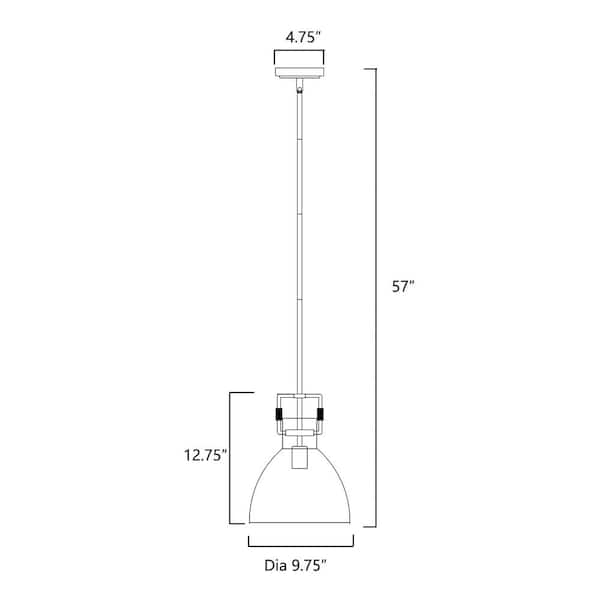 Edvivi Essence 10 in. 1-Light Contemporary Black and Antique