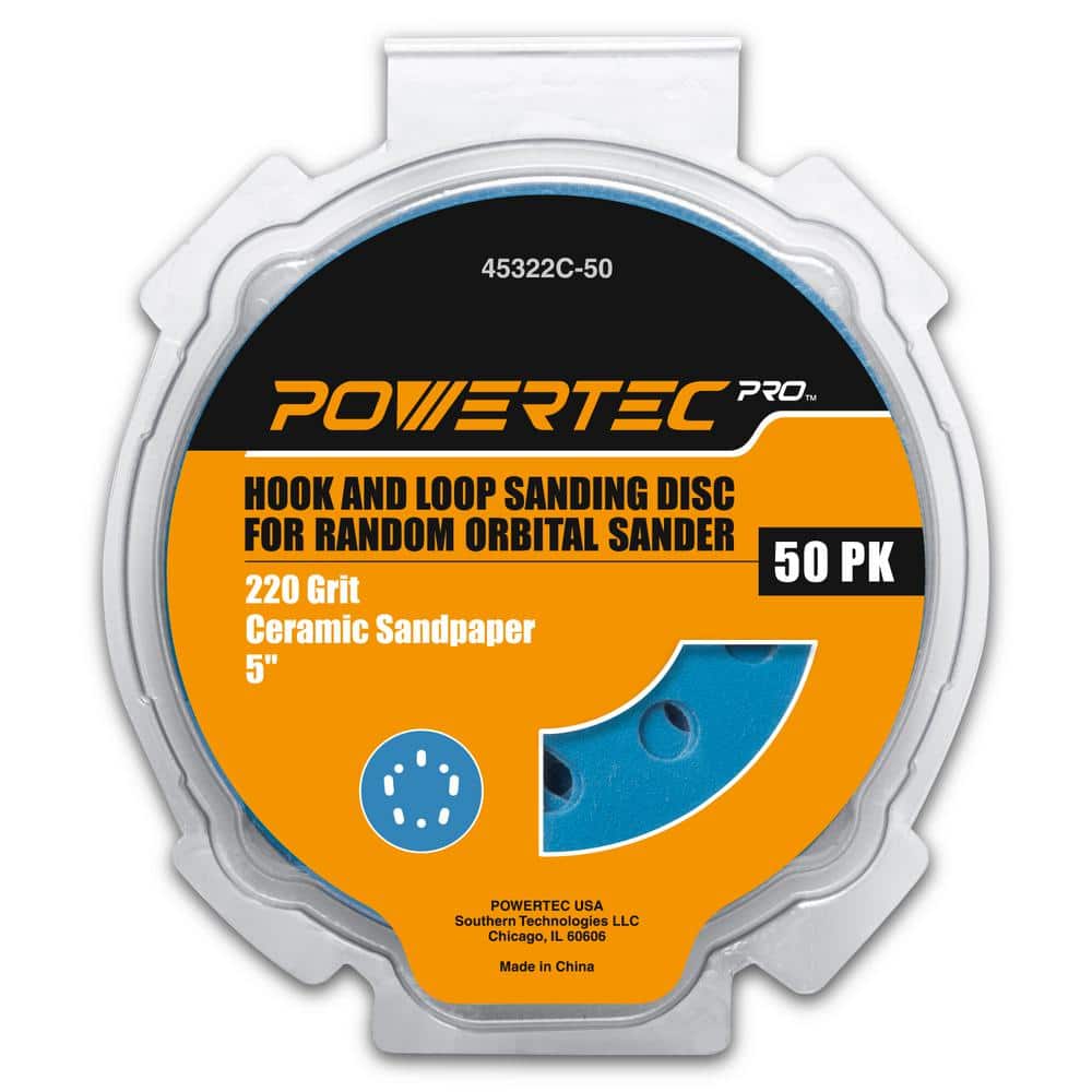 5 in. Sanding Discs Hook and Loop, 220 Grits, Ceramic Orbital Sander Sandpaper for Random Orbital Sanders (50-Pack) price history on PriceWatchPro