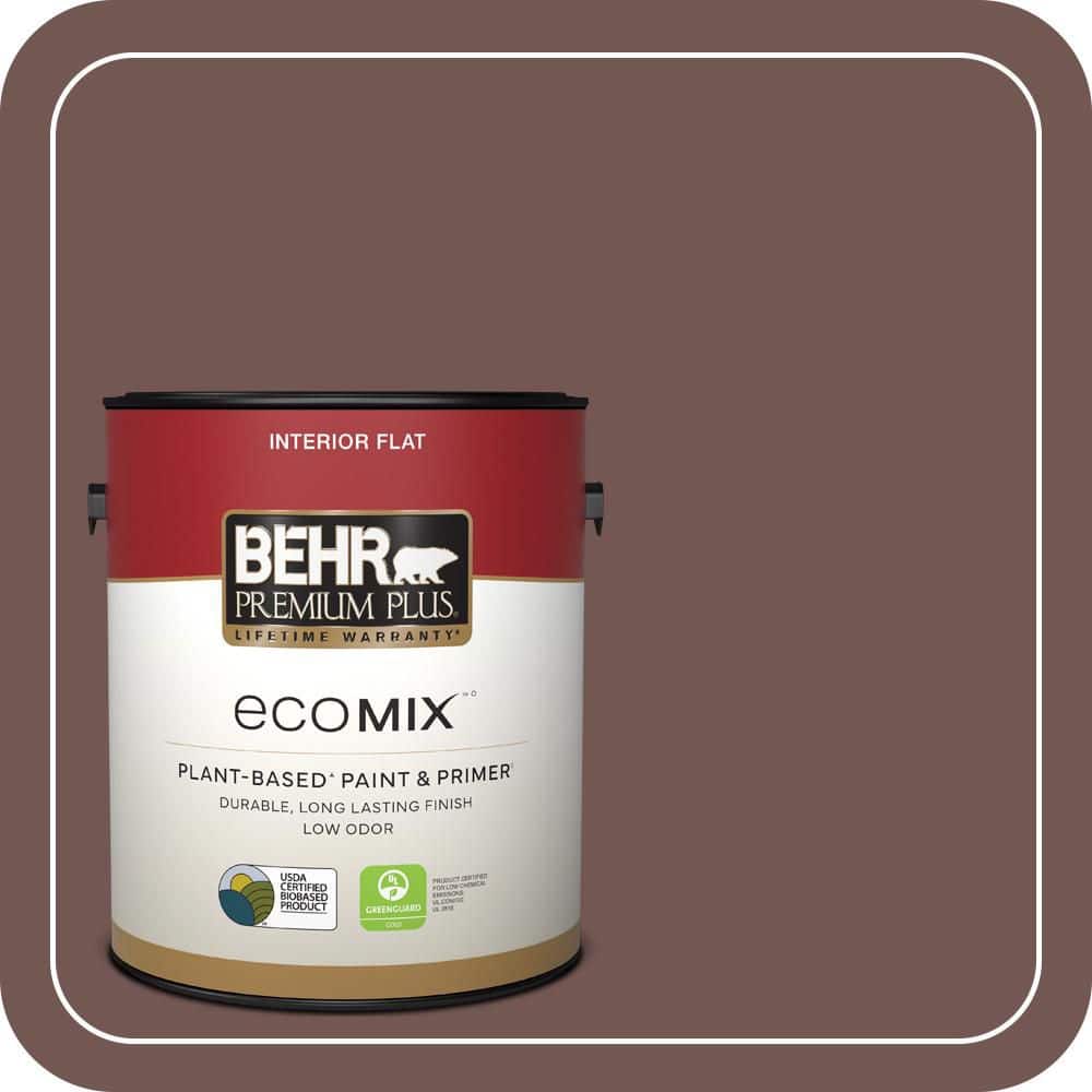 1 gal. #180F-6 Brown Ridge Flat EcoMix Plant-Based Interior Paint & Primer price history on PriceWatchPro