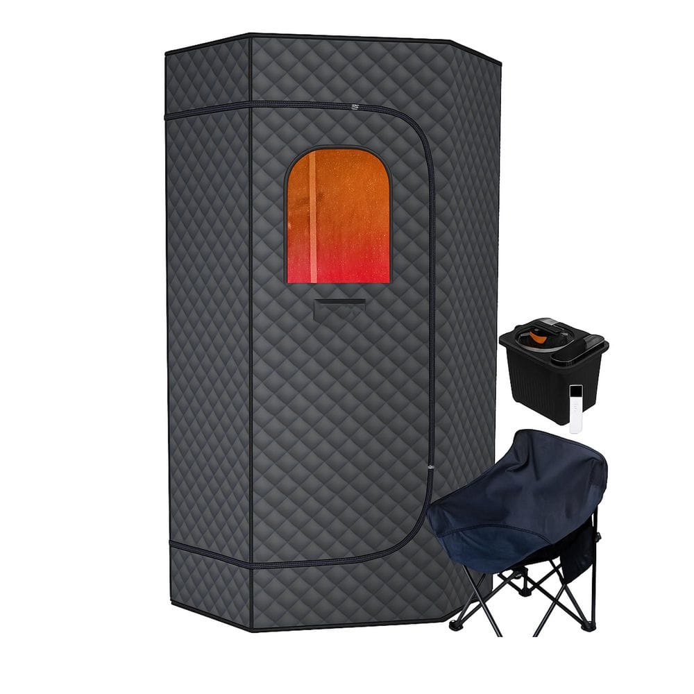 XL Portable Personal Home Indoor Steam Sauna with 4L Steamer Big Chair Remote Control Gray 1400W Safety price history on PriceWatchPro