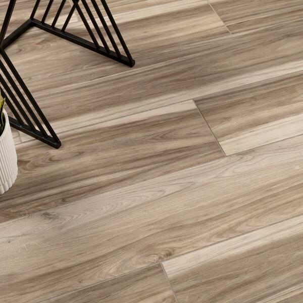 MSI Ansley Amber 9.5 in. x 38 in. Matte Ceramic Wood Look Floor