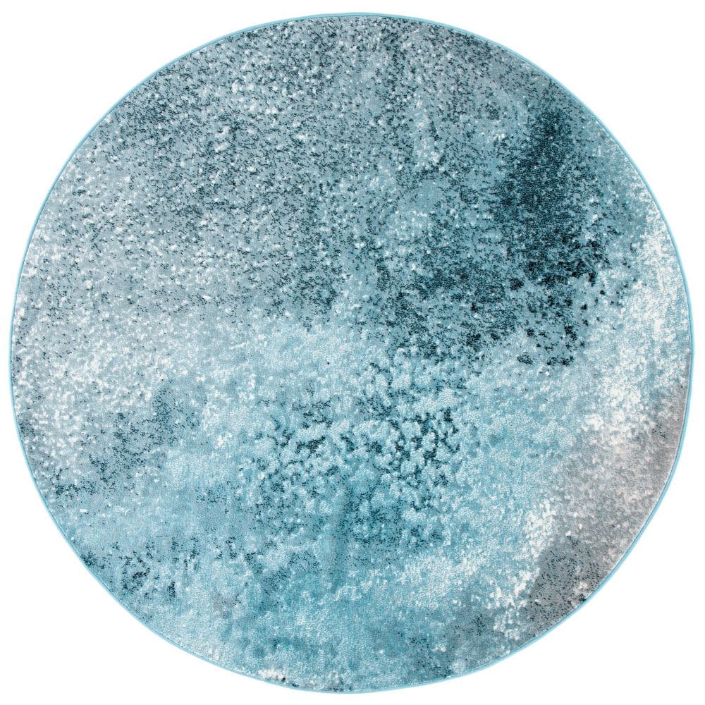 Skyler 7 ft. x 7 ft. Silver/Blue Distressed Overdyed Round Area Rug price history on PriceWatchPro