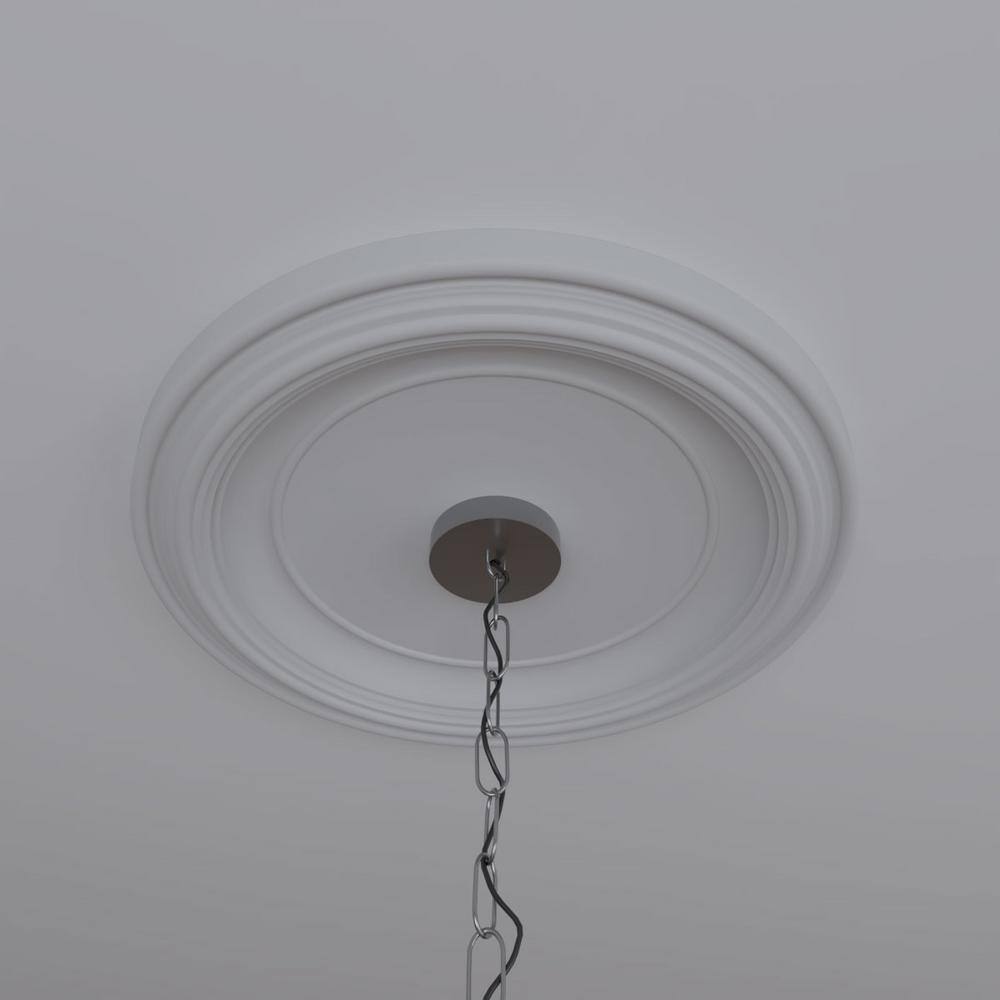 UltraCover Satin Blossom White 19-Inch Thermoformed PVC Ceiling Medallion