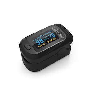 Fingertip Pulse Oximeter FDA Certified Blood Oxygen Saturation Monitor (SpO2) in Black