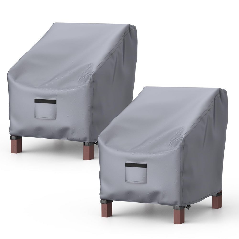 38 in. W x 31 in. D x 29 in. H 600D Oxford Cloth Patio Chair Covers for Outdoor Lounge Lawn Deep Seat, Gray (2-Pack) price history on PriceWatchPro
