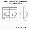 Cadet 240/208-volt 4,000/3,000-watt Com-Pak Twin In-wall Fan-forced  Replacement Electric Heater Assembly CST402 - The Home Depot